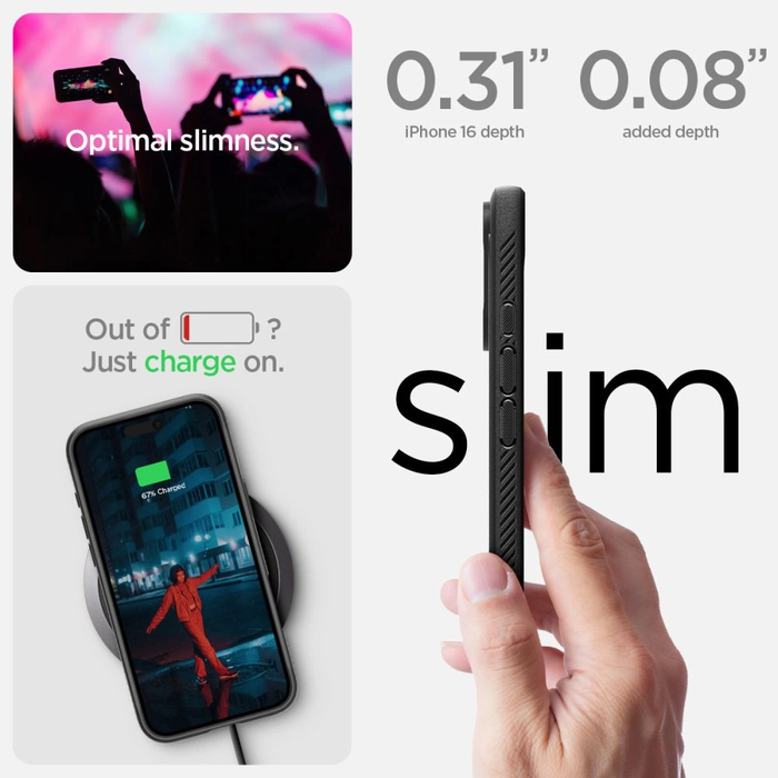 Spigen Rugged Armor Mag Magsafe Apple iPhone 16 Matte Black