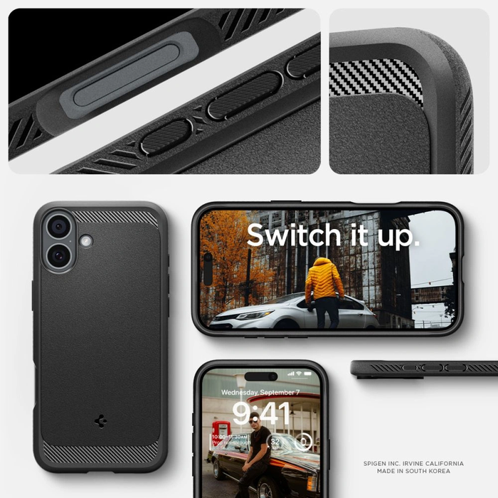 Spigen Rugged Armor Mag Magsafe Apple iPhone 16 Matte Black