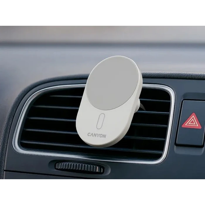 Canyon OnGrip 105 15W Qi2 Magnetic Car Charger - White