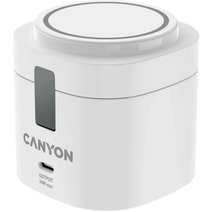 Canyon 4-in-1 30W Wireless Charging Station with 1m Cable, White