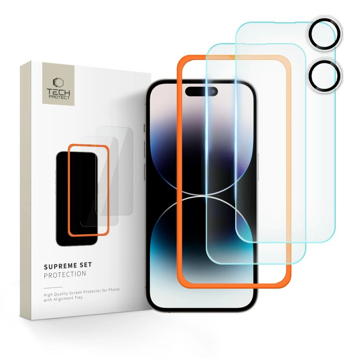 Tech-Protect Supreme Set Apple iPhone 16 Clear [3 PACK]