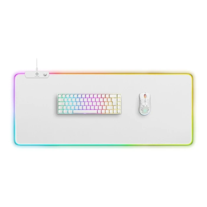 Deltaco Gaming Μαξιλάρι Ποντικιού USB RGB (λευκό) - GAM-079-W