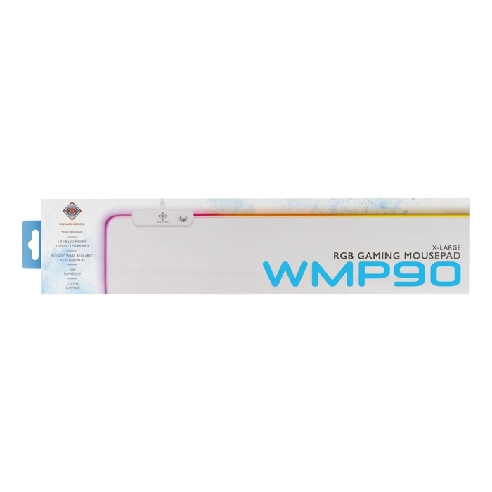 Deltaco Gaming Μαξιλάρι Ποντικιού USB RGB (λευκό) - GAM-079-W