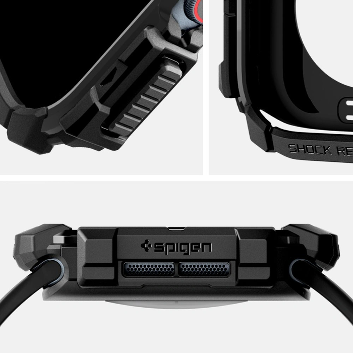 Case Spigen Rugged Armor Apple Watch 10 / 11 42mm Matte Black