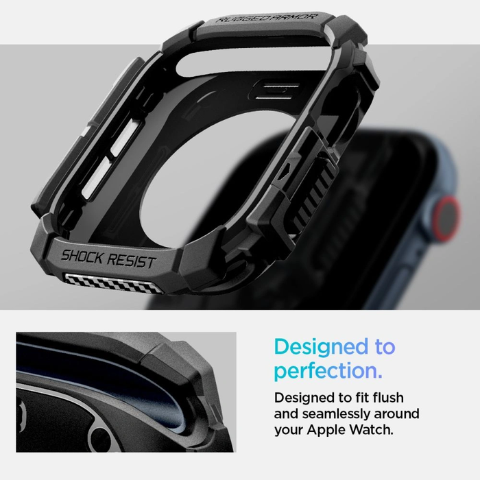 Case Spigen Rugged Armor Apple Watch 10 / 11 42mm Matte Black