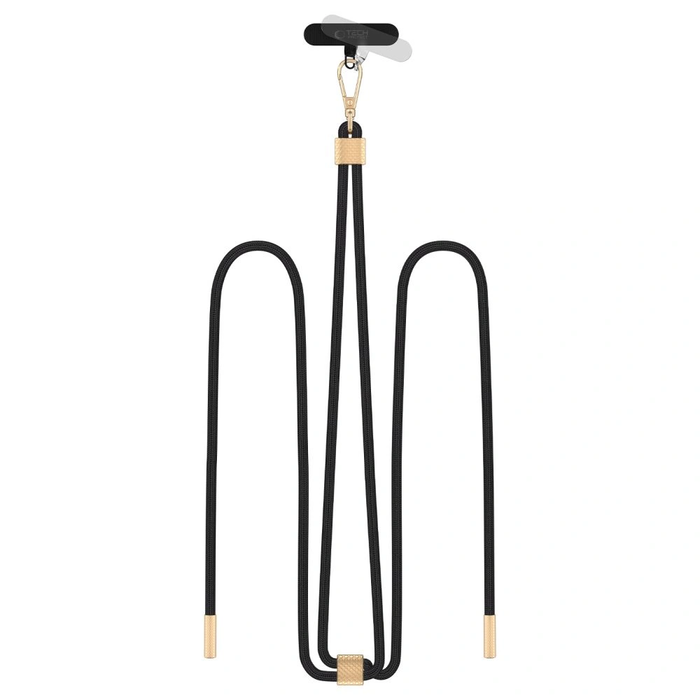 Tech-Protect C2S Rope Crossbody Strap black/gold