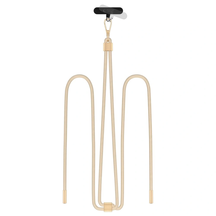 Tech-Protect C2S Rope Crossbody Strap beige/gold