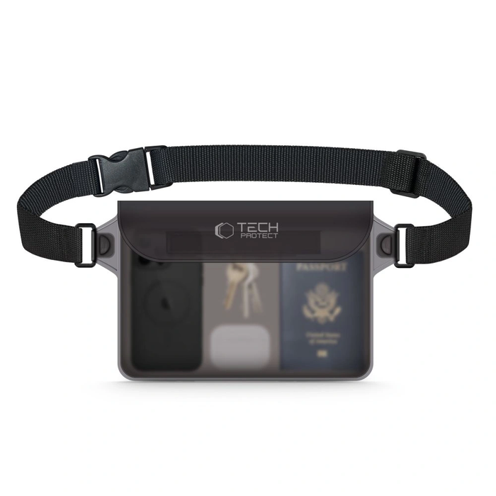 Tech-Protect UWP10 Universal Waterproof Pouch 10" black/clear