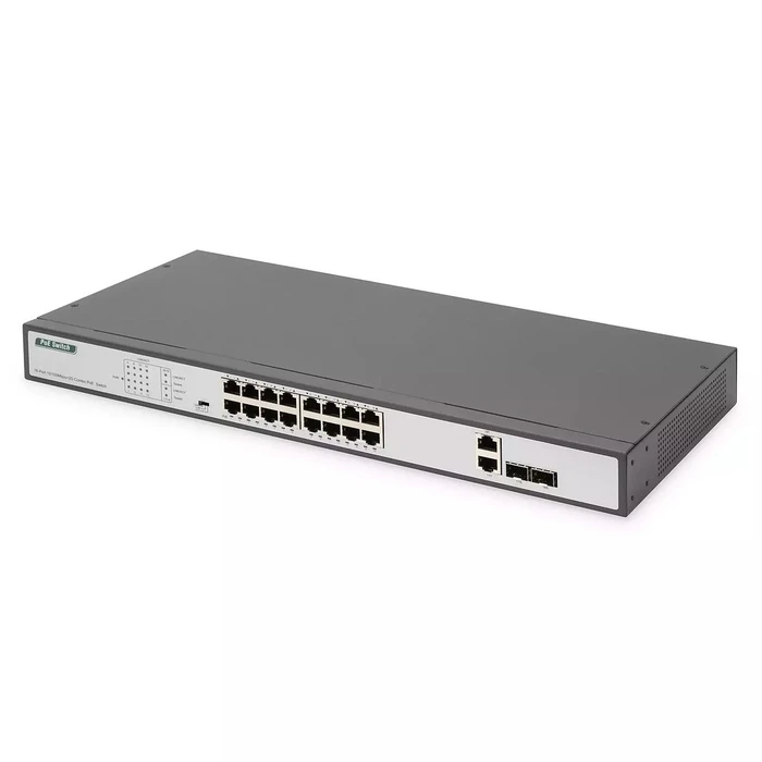 Network Switch Digitus fast Ethernet PoE 16-port + 2 Combo