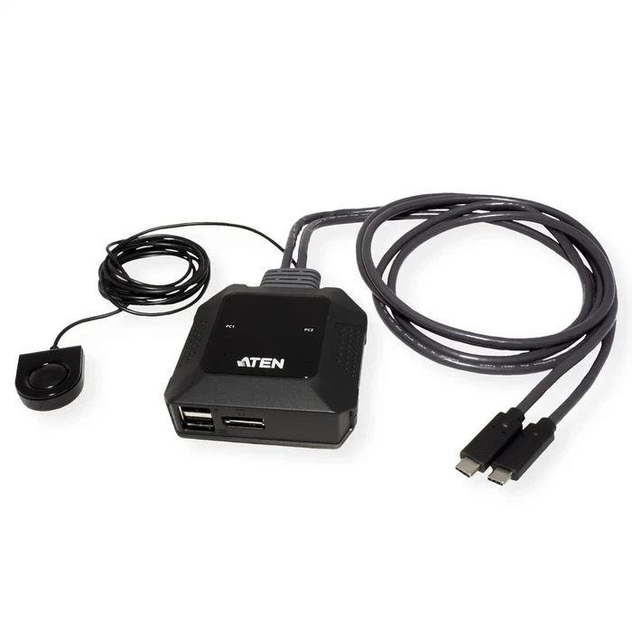 KVM Switch Aten 2P USB-C 4K DP US3312 Cable