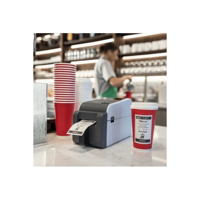 Brother TD-2350DFC(203) 2-inch Linerless Direct-Thermal Desktop Label Printer (203 dpi) with Cutter, Wi‑Fi, Bluetooth, LAN, USB-C