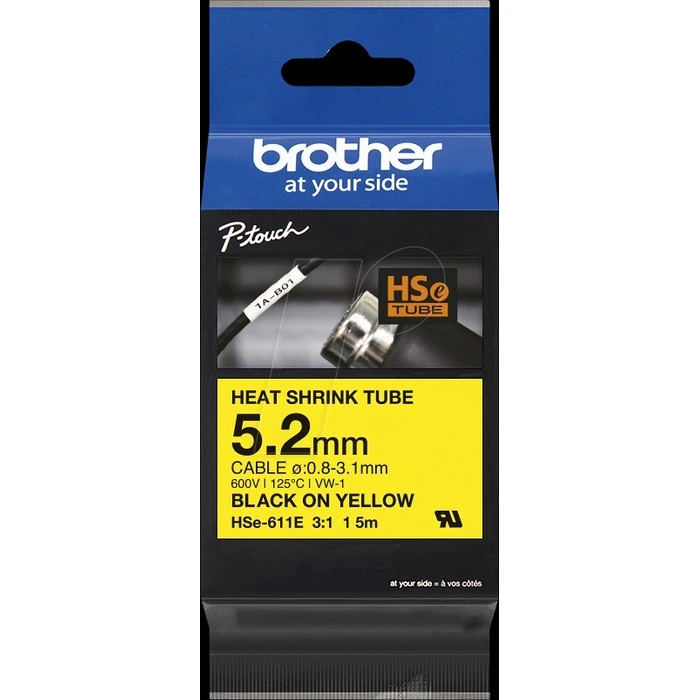 Ταινία Ετικετογράφου Brother HSe-611E - Black