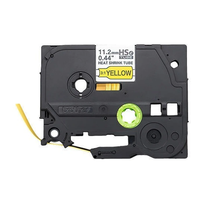 Ταινία Ετικετογράφου Brother HSe-631E - 11.2 mm x 1.5 m - Black to Yellow