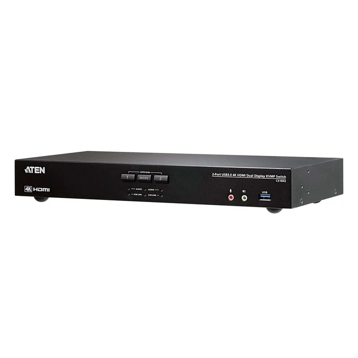 KVM Aten CS1842 2-Port USB 3.0 4K HDMI Dual Display /Audio-/USB - 2 ports