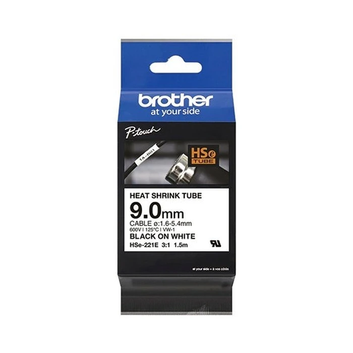 Ταινία Ετικετογράφου Brother - Roll 0.9cm x 1.5 m - Black to White
