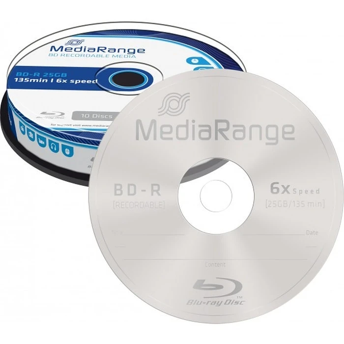 BD-R MediaRange Dual Layer 50GB 6x fully printable 25erCakeB