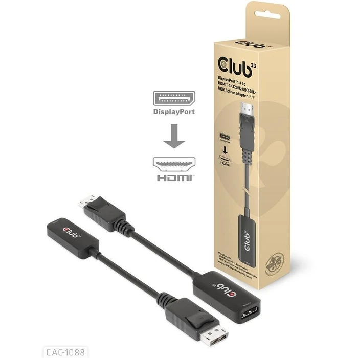 Αντάπτορας DisplayPort Club 3D 1.4 > HDMI HDR 8K60Hz aktiv