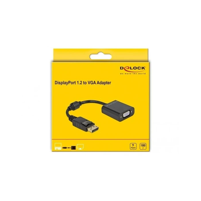 Αντάπτορας DisplayPort Delock 1.2 Stecker < VGA socket Black