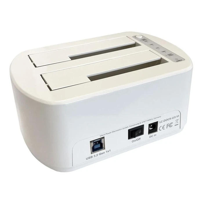 Docking Station Σκληρών Δίσκων LC-Power USB 3.2 2,5"/3,5" SATA/SSD (White)