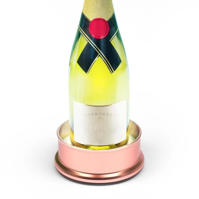 Gadget Thumbs up! Bottle coaster with lighting rose gold