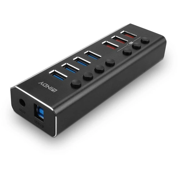 USB Hub Lindy 4 Port USB 3.0 with 3 fast charging ports