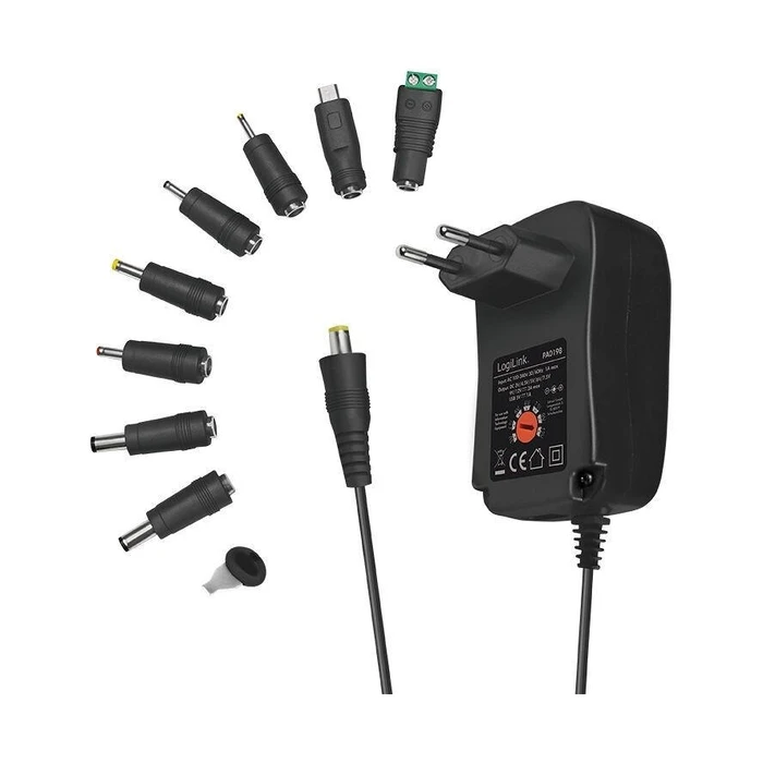 Φορτιστής Πρίζας Logilink universal with USB-Port, 3-12V, 24W