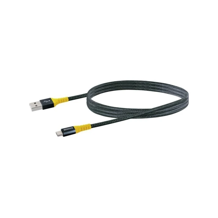 Καλώδιο USB Schwaiger USB 2.0 A>Micro USB 1,2m Black/yellow
