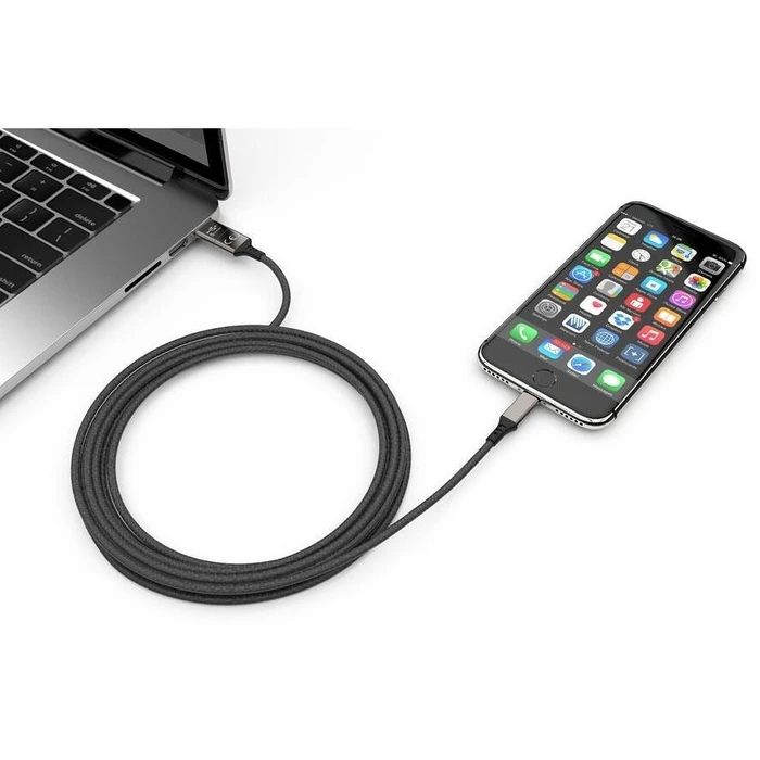 Καλώδιο USB Smrter SPEEDY Daten-& Typ Lightning, 100cm, black