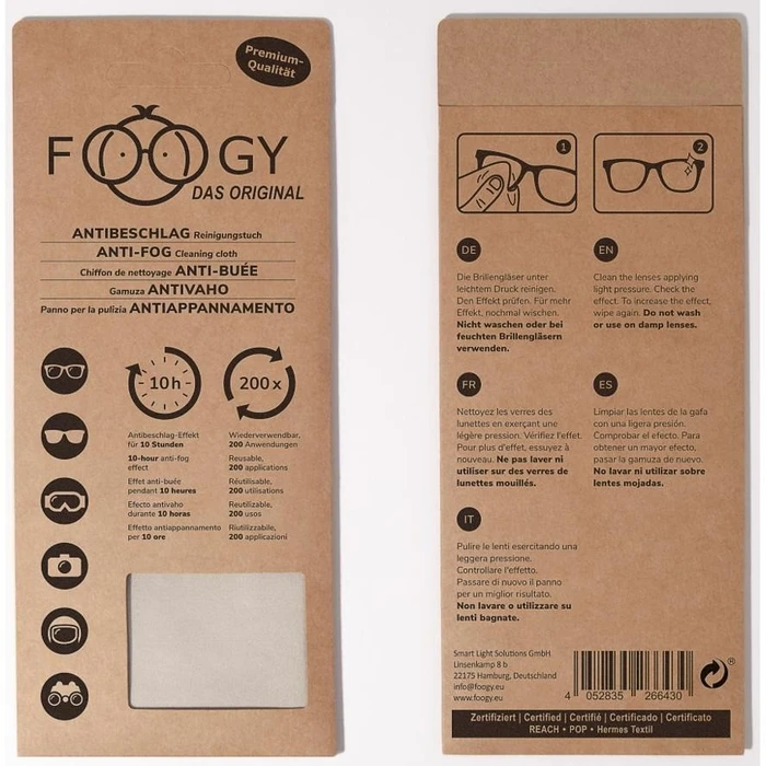 Καθαριστικό Foogy glasses anti-fog and cleaning cloth microfiber