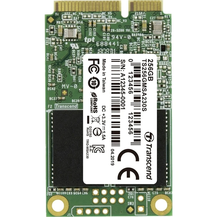 Σκληρός Δίσκος M.2 SSD 256GB Transcend MSA230S mSATA 3D NAND, SATA3