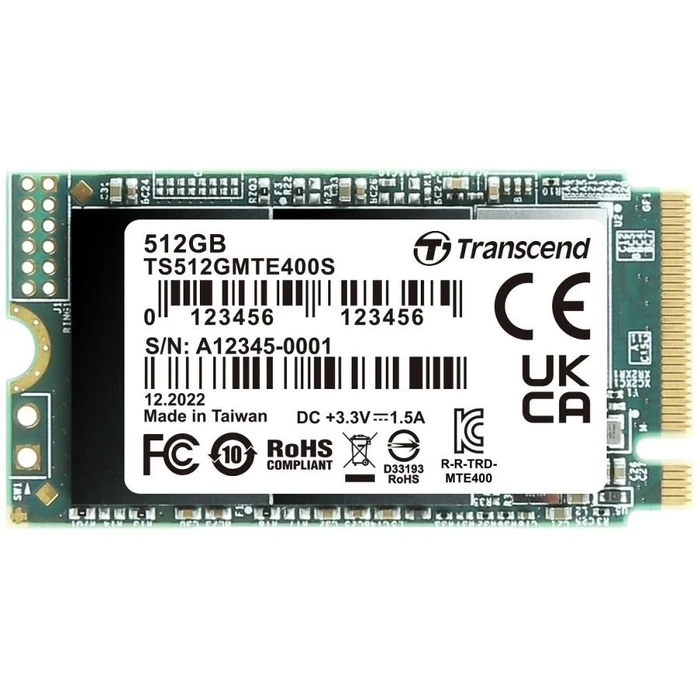 Σκληρός Δίσκος M.2 SSD 512GB Transcend MTE400S (2242) PCIe Gen3 x4 NVMe