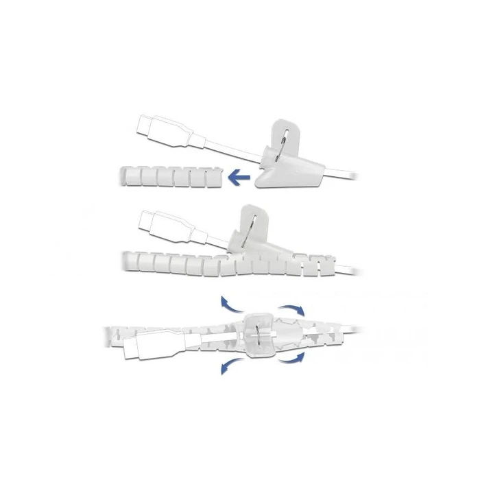 Σπιράλ Καλωδίων Delock with insertion tool 2.5m x 15mm white