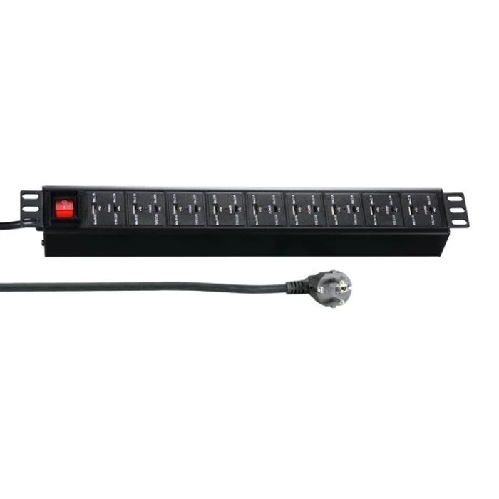 Πολύπριζο EFB 19" 1,5HE USB 9xA/9xC with switch 3m, sw
