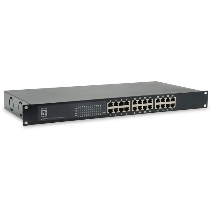 Network Switch LevelOne 24x GE GEP-2421W150 19" 150W 24xPoE