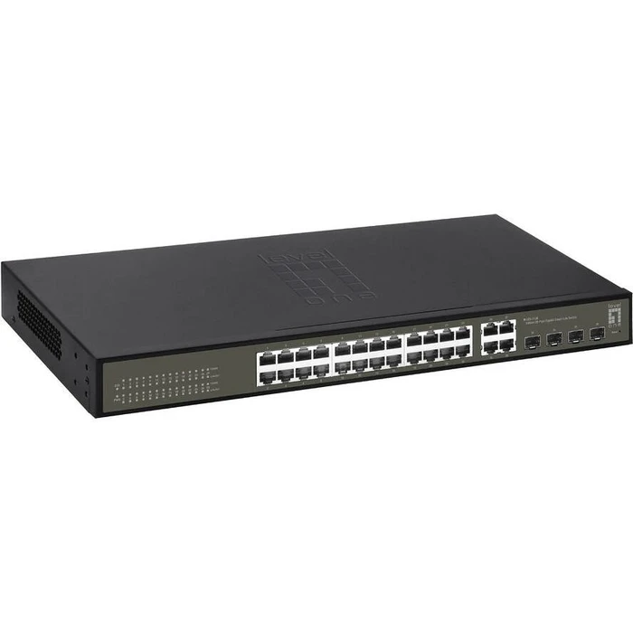 Network Switch LevelOne 24x GE GES-2128 4xGE 4xGSFP 19" Hilbert