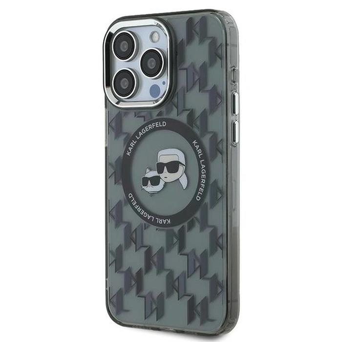 Karl Lagerfeld KLHMP15XHMCKMHK Apple iPhone 15 Pro Max IML Monogram Karl&Choupette Head MagSafe black