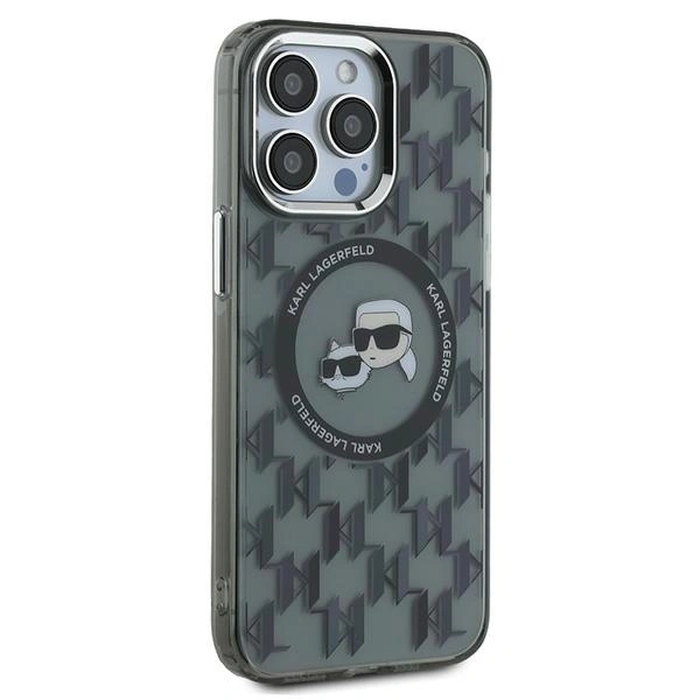 Karl Lagerfeld KLHMP15XHMCKMHK Apple iPhone 15 Pro Max IML Monogram Karl&Choupette Head MagSafe black