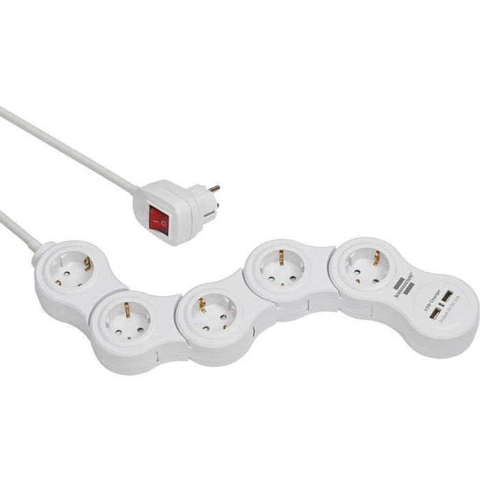 Πολύπριζο Brennenstuhl Vario Power 5-x 1,4m USB
