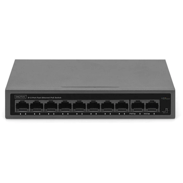 Network Switch Digitus 8+2Port 10/100 30W GE PoE Unmanaged Black