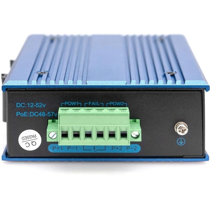 Network Switch Digitus Ind. 4-Port Gigabit 30W PoE Unmanaged blue