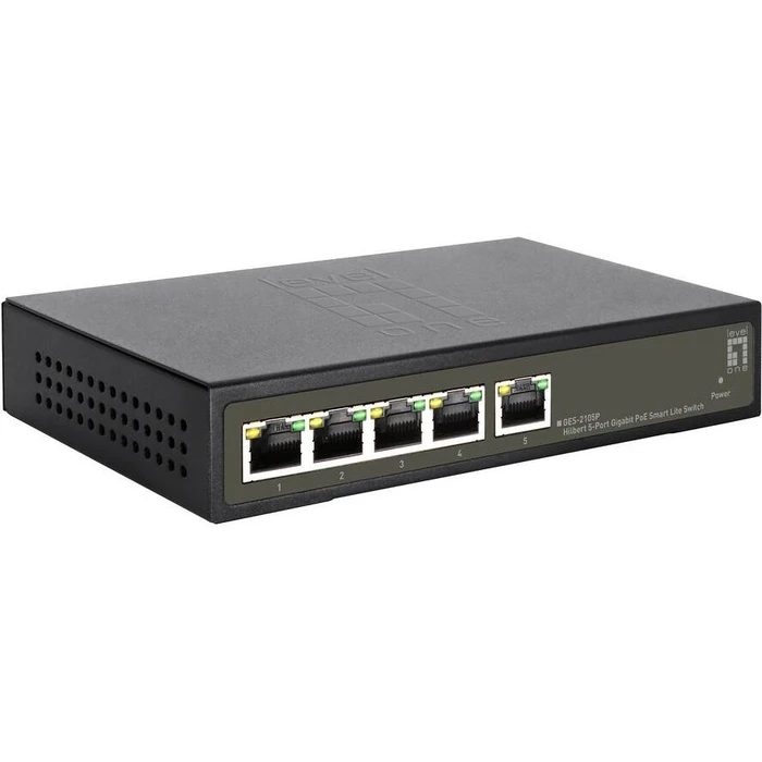 Network Switch LevelOne 5x GE GES-2105P Hilbert 60W 4xPoE+