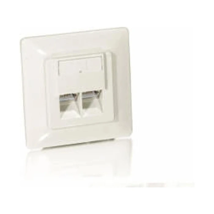 Πρίζα Δικτύου Equip box +Frontplatte 2xRJ45 Cat5e 45° RAL 1013(White)