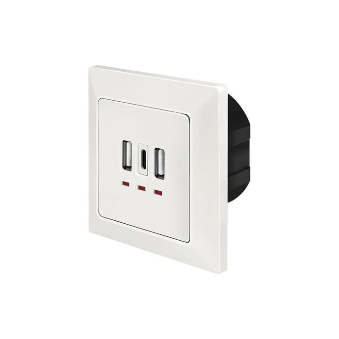 Πρίζα Logilink flush-mounted socket, 2x USB-A, 1x USB-C