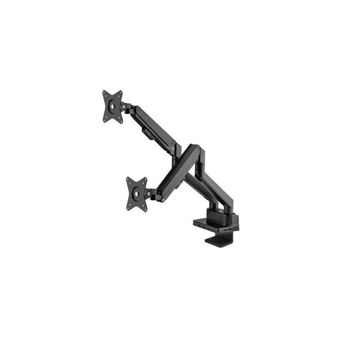 Βάση Monitor Manhattan Alu 2 monitor mount 17-32" + 8-in-1 docking station(Black)