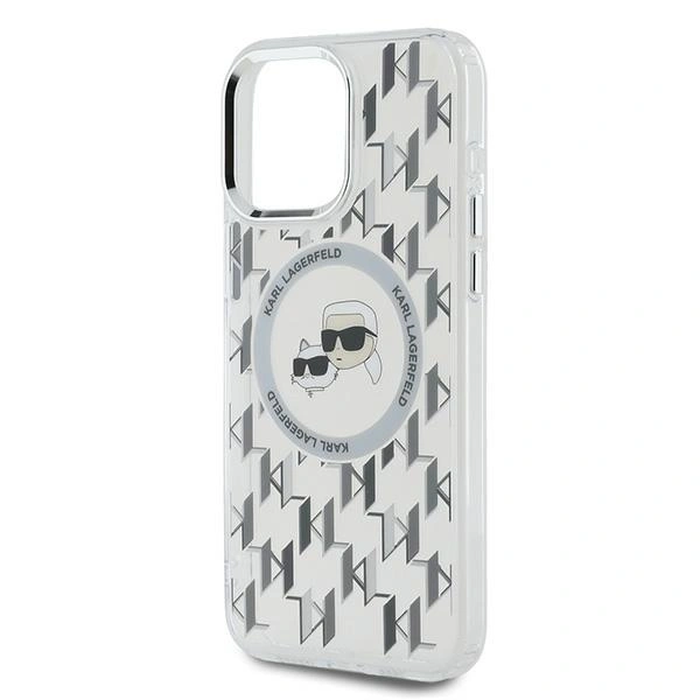 Karl Lagerfeld KLHMP15XHMCKMHT Apple iPhone 15 Pro Max IML Monogram Karl&Choupette Head MagSafe transparent