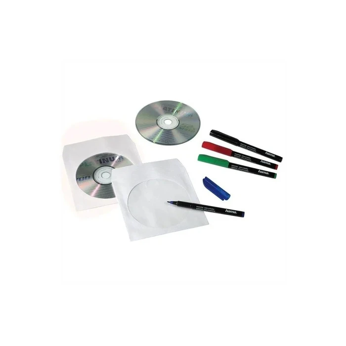 Φάκελος CD/DVD 1x100 Hama Paper Sleeves White SK 51174