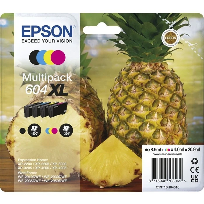 Μελάνι Εκτυπωτή Epson Multipack 4-colours 604 XL T 10H6