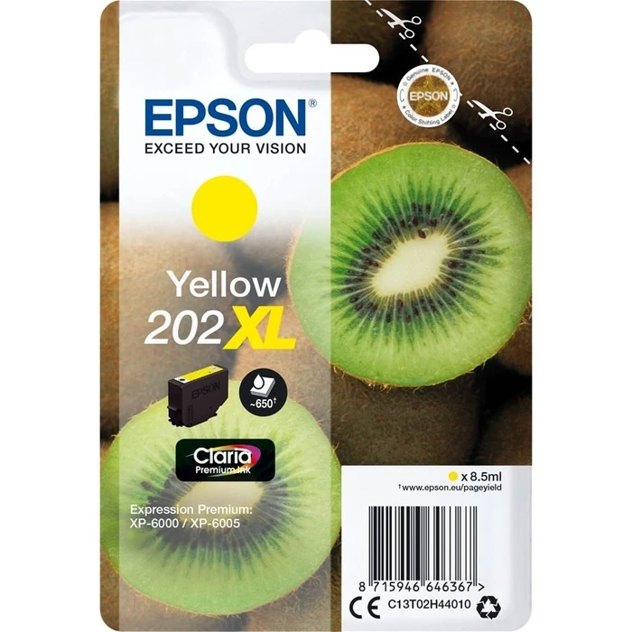 Μελάνι Εκτυπωτή Epson Yellow Claria Premium 202 XL T 02H4