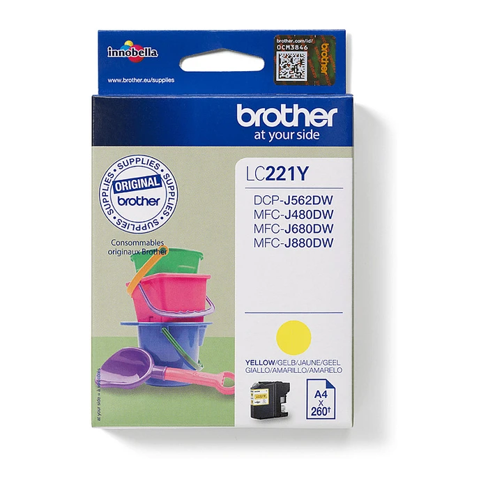 Γνήσιο Μελάνι Brother LC221Y yellow