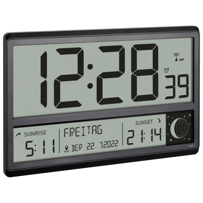 Ρολόι Τοίχου TFA 60.4524.01 Black Digital XL